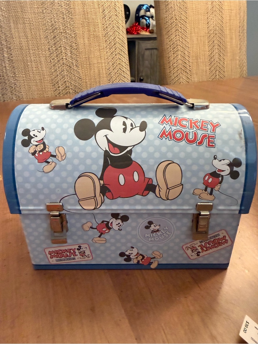 Mickey Mouse Vintage-Style Musical Metal Lunchbox - Blue
